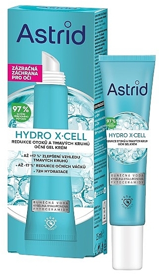 Gel-Creme für die Augenpartie - Astrid Hydro X-Cell Eye Gel Cream — Bild N3