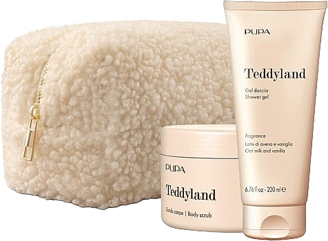 Set - Pupa Teddyland Oat Milk And Vanila (b/scrub/150ml + sh/gel/200ml + bag) — Bild N1