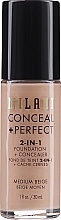 Düfte, Parfümerie und Kosmetik 2in1 Wasserfeste Foundation & Concealer - Milani Conceal Perfect 2-In-1 Foundation + Concealer