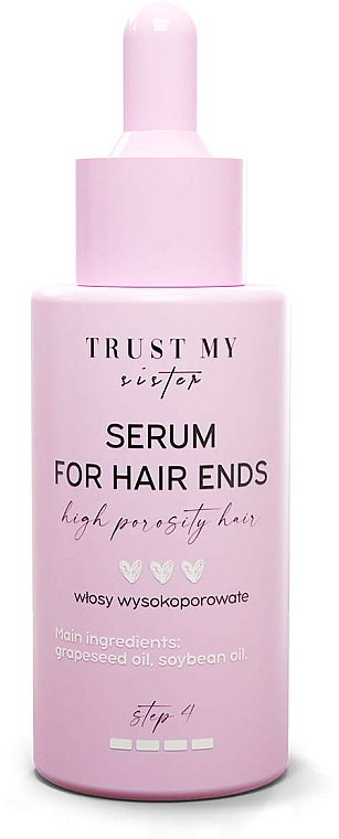 Serum für die Haarspitzen mit Traubenkern- und Sojaöl für hochporöses Haar - Trust My Sister High Porosity Hair Serum For Hair Ends — Bild N1