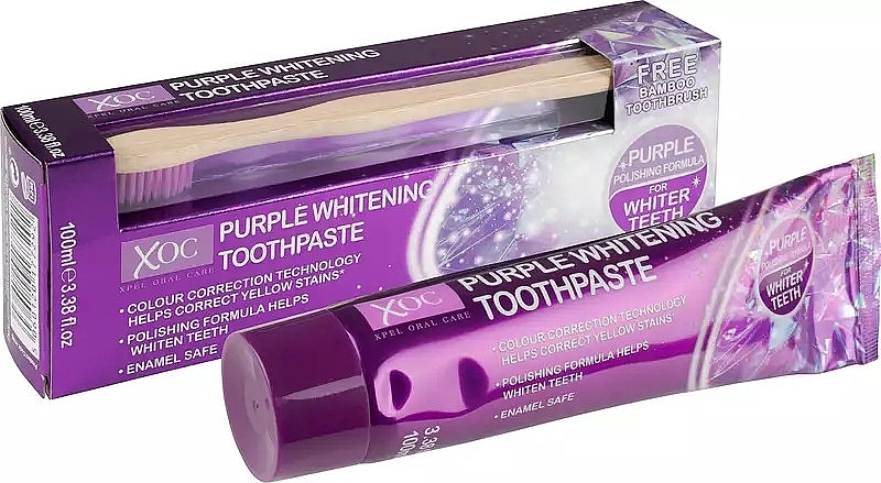 Set - Xpel Marketing Ltd XOC Purple Whitening (t/paste/100ml + t/brush) — Bild N2