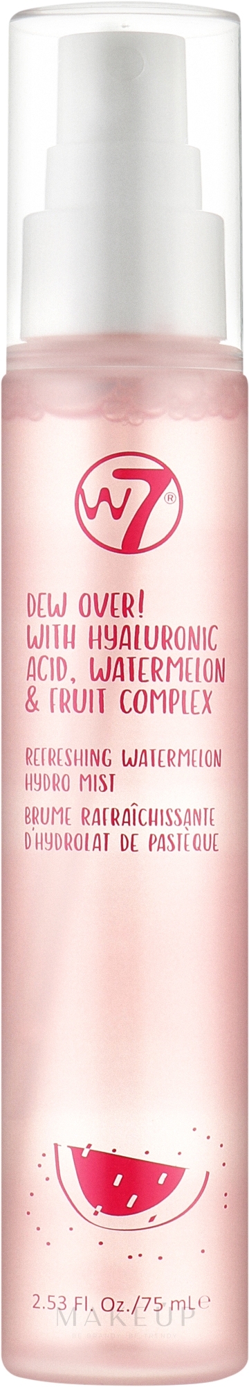 Feuchtigkeitsspendendes Gesichtsspray mit Wassermelone - W7 Dew Over! Hydrating Face Mist — Bild 75 ml