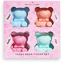 Badeset Teddybär - I Heart Revolution Teddy Bear Fizzer Set (Badebomben 4x50g) — Bild N1