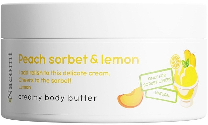 Körperbutter mit Pfirsich- und Zitronenduft - Nacomi Peach Sorbet And Lemon Creamy Body Butter — Bild N1