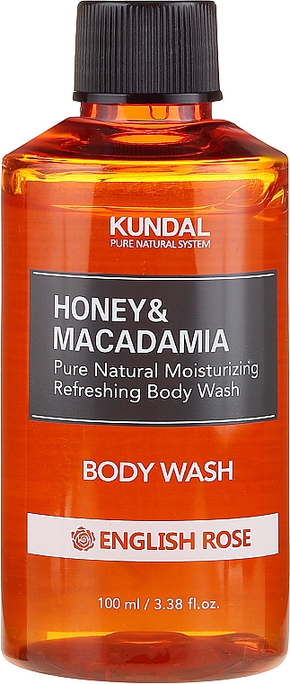 Duschgel mit englischer Rose - Kundal Honey & Macadamia Body Wash English Rose — Bild N1