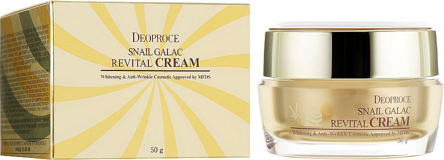 Anti-Aging Gesichtscreme mit Schneckenschleim und Hefeextrakt - Deoproce Snail Galac-Tox Revital Cream — Bild N1