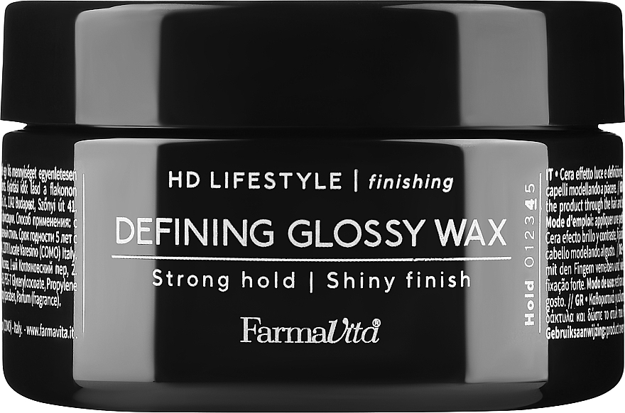 Haarwachs mit Glanzeffekt Starker Halt - Farmavita HD Defining Glossy Wax/Strong Hold