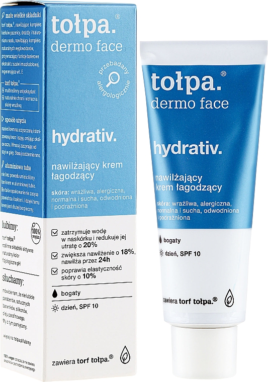 Feuchtigkeitsspendende Gesichtscreme LSF 10 - Tolpa Dermo Face Hydrativ SPF 10 — Bild N4