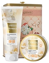 Set - Bottega Verde Camellia And Retinol Gift Set (sh/gel/200ml + b/butter/150ml + metal/box/1pc) — Bild N1