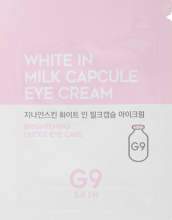 Aufhellende Augencreme mit Milchproteinen - G9Skin White In Milk Capsule Eye Cream (Probe)  — Bild N1