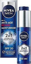 Düfte, Parfümerie und Kosmetik Anti-Aging-Feuchtigkeitscreme für Männer - Nivea Men Anti-Age 2 In 1 Power Moisturiser SPF 30 