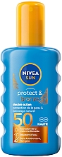 Düfte, Parfümerie und Kosmetik Schutzspray nach dem Sonnenbad - Nivea Sun Protect & Bronze SPF50 Double Action Spray