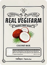 Gesichtsmaske mit Kokosextrakt - Fortheskin Super Food Real Vegifarm Double Shot Mask Coconut — Bild N1
