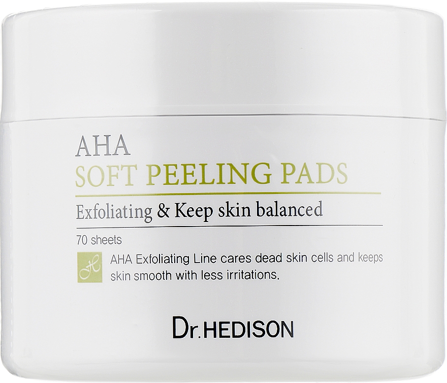 Wattepads mit AHA-Säuren - Dr.Hedison AHA Soft Peeling Pads — Bild N1