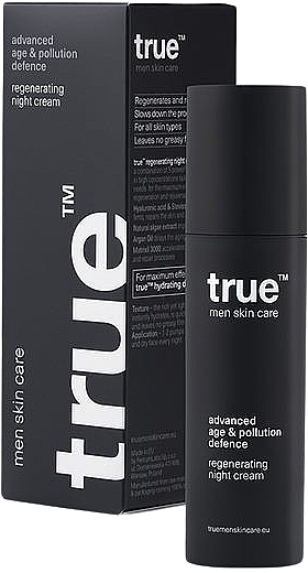 Regenerierende Nachtcreme für das Gesicht - True Men Skin Care Advanced Age & Pollution Defence Regenerating Night Cream — Bild N1