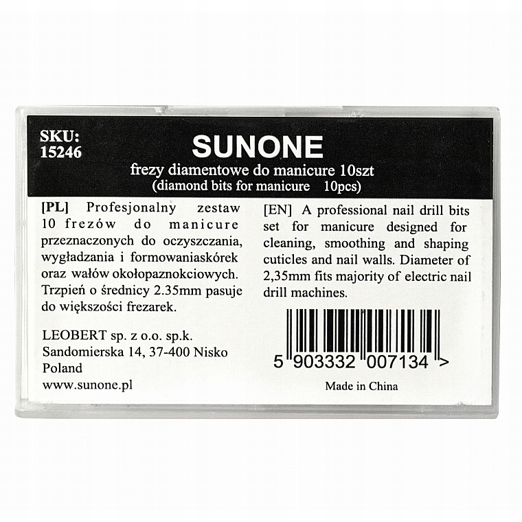 Nagelfräser-Set 10 St. - Sunone Diamond Nail Drill Set — Bild N4