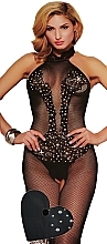 Düfte, Parfümerie und Kosmetik Erotischer Bodysuit mit Zirkonen schwarz  - Lolita Accessories 