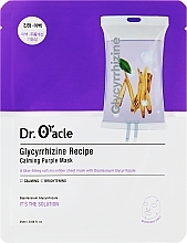 Düfte, Parfümerie und Kosmetik Tuchmaske für das Gesicht mit Süßholzwurzelextrakt - Dr. Oracle Glycyrrhizine Recipe Calming Purple Mask