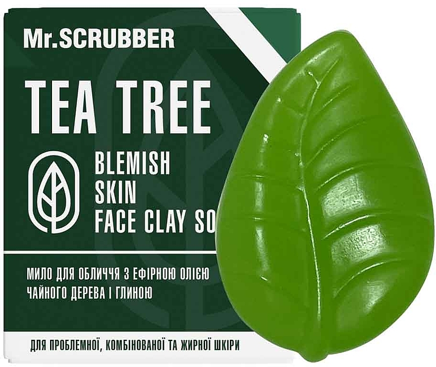 Gesichts- und Körperseife mit Teebaumöl - Mr.Scrubber Blemish Skin Face Clay Soap Tea Tree — Bild N1