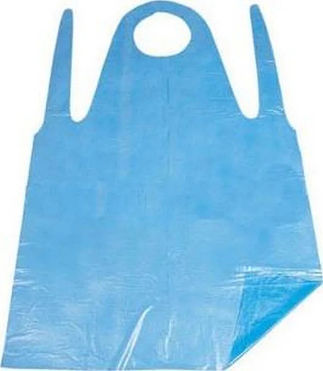 Friseurschürze 80x125 cm Polyethylen blau 100 St. - Panni Mlada — Bild N2