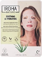 Düfte, Parfümerie und Kosmetik Feuchtigkeitsspendende Tuchmaske für das Gesicht mit Aloe Vera und Hyaluronsäure - Iroha Nature Moisturizing Aloe Tissue Face Mask