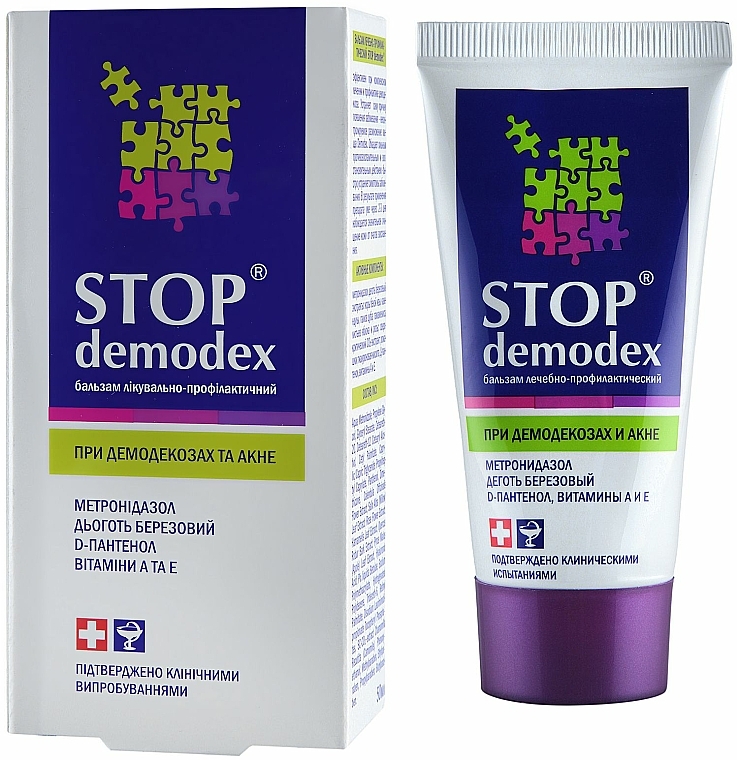 Heilbalsam gegen Akne mit Birkenteer, Metronidazol und Vitaminen - PhytoBioTechnologien Stop Demodex