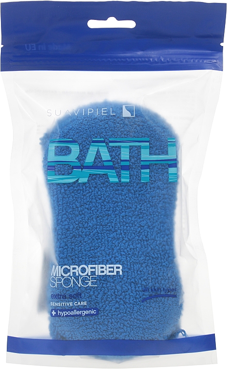 Badeschwamm blau - Suavipiel Microfiber Bath Sponge Extra Soft — Foto N1