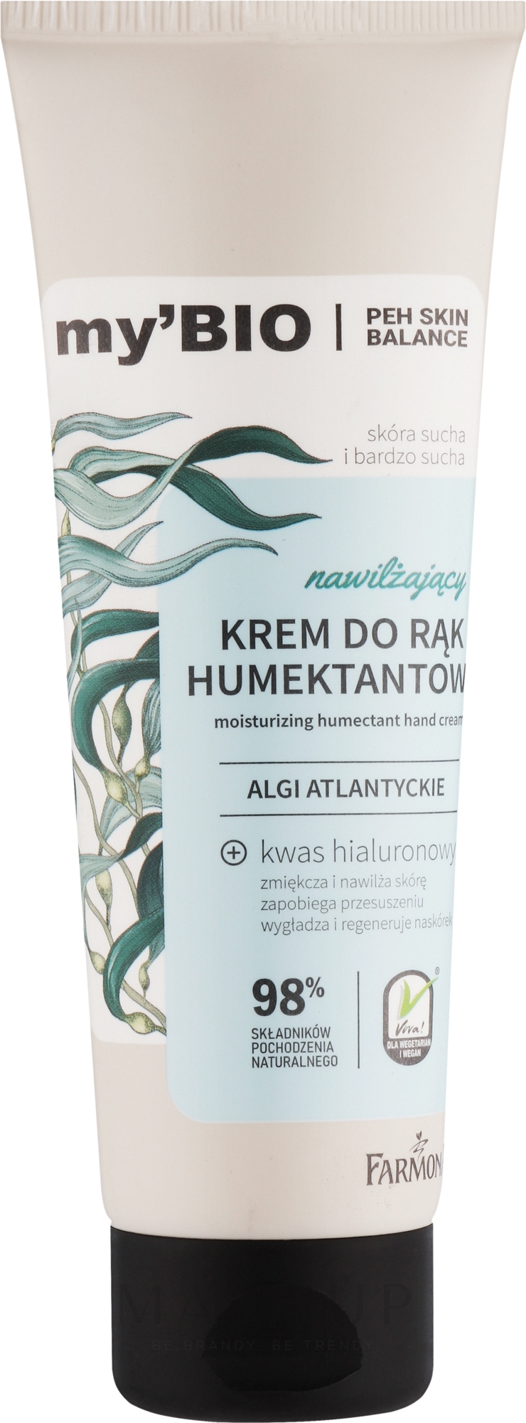 Handcreme Atlantische Algen - Farmona My'bio Moisturizing Humectant Hand Cream Atlantic Algae  — Bild 100 ml