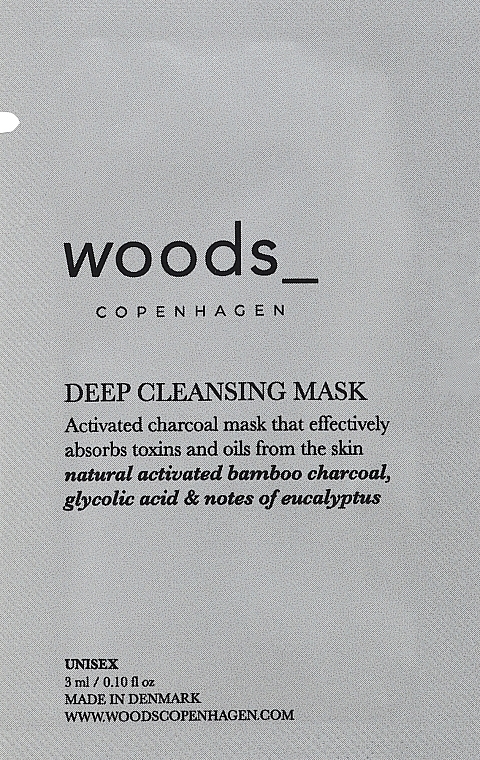 GESCHENK! Tiefenreinigende Gesichtsmaske - Woods Copenhagen Deep Cleansing Mask (Probe)  — Bild N2