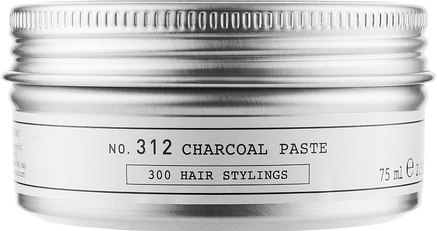 Haarpaste mit Aktivkohle starker Halt - Depot 312 Charcoal Paste — Bild N1