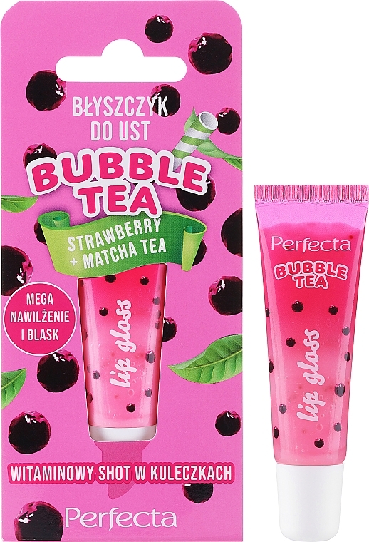 Lipgloss - Perfecta Bubble Tea Strawberry + Matcha Tea Lip Gloss  — Bild N1