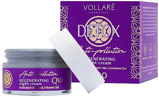 Regenerierende Gesichtscreme für die Nacht - Vollare Cosmetics Detox Anti-Pollution Regenerating Night Cream — Bild N1