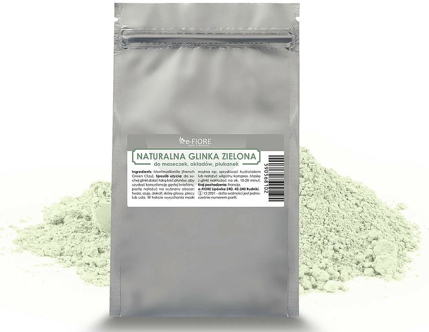 Natürliche grüne Tonerde - E-Fiore Green Clay — Bild N1