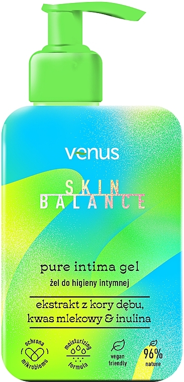 Venus Skin Balance Pure Intima Gel  - Intimhygienegel mit Eichenrindenextrakt, Milchsäure und Inulin — Bild N1