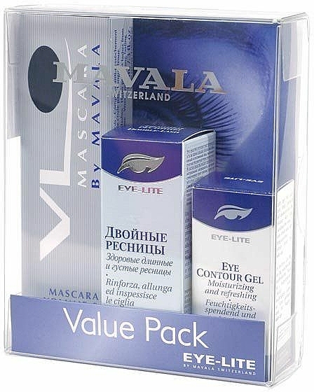 Augenpflege-Set (Wimpernserum 10ml + Mascara 10ml + Augengel 5ml) - Mavala Value Pack Eye-Lite 