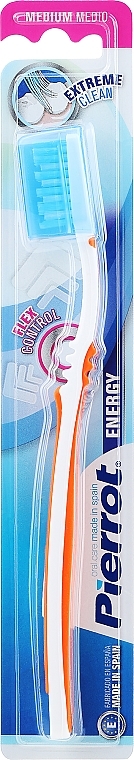 Zahnbürste mittel Energy orange-weiß - Pierrot Energy