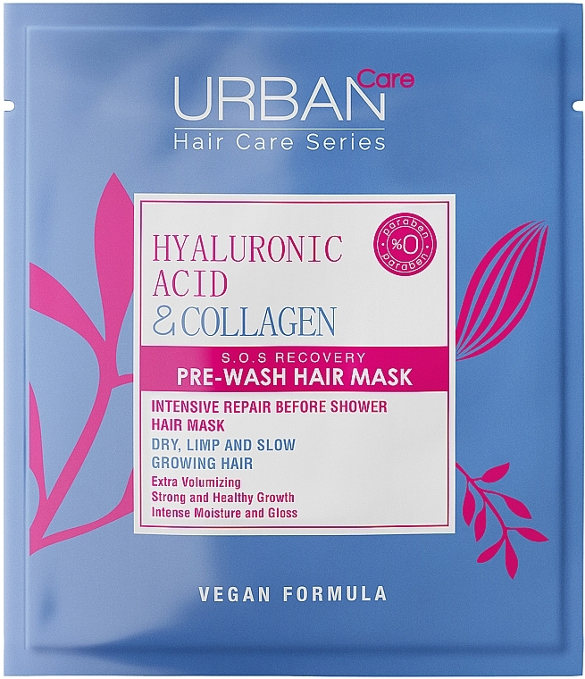 Haarmaske mit Hyaluronsäure - Urban Care Hyaluronic Acid & Collagen Pre-Hair Mask — Bild N2