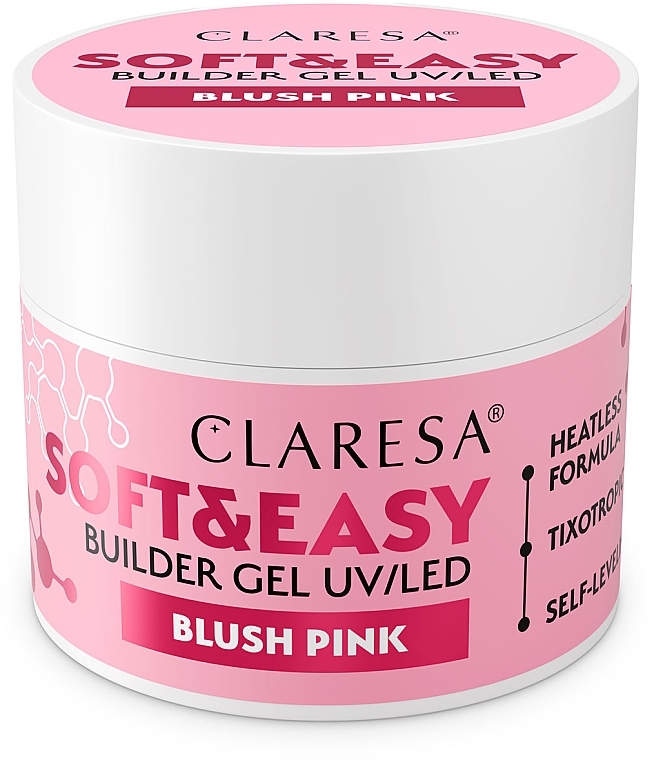 Nagelmodellage-Gel  - Claresa Soft & Easy Builder Gel UV/LED Blush Pink  — Bild N1