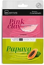 Düfte, Parfümerie und Kosmetik Doppelmaske mit rosa Tonerde und Papaya - IDC Institute Face Mask Duo Pink Clay & Papaya