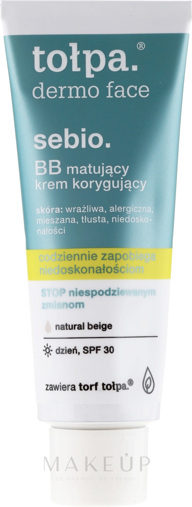Mattierende BB Creme - Tolpa Dermo Face Sebio. BB Cream — Bild Natural Beige