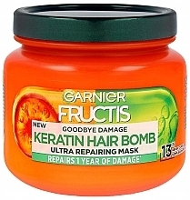 Haarmaske - Garnier Fructis Goodbye Damage Keratin Hair Bomb — Bild N1