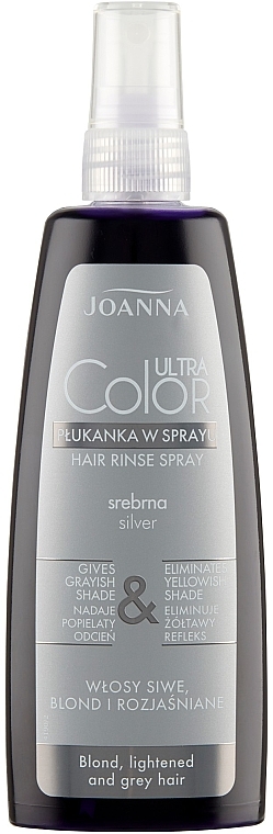 Silberne Tönungsspülung für graue, blonde und aufgehellte Haare - Joanna Ultra Color System Hair Spray Lotion — Bild N3