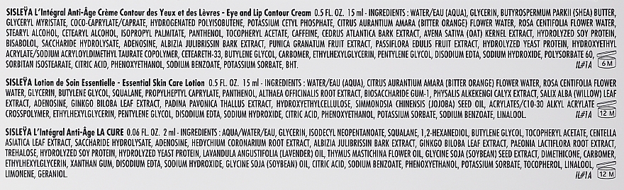 Gesichtspflegeset - Sisley Sisleya L'integral Anti-Age Eye & Lip Contour Set  — Bild N3
