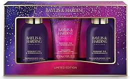 Düfte, Parfümerie und Kosmetik Set - Baylis & Harding Midnight Fig & Pomegranate Luxury Bathing Mini Treats Gift Set (b/wash/100ml + sh/cr/100ml + h/b/lot/100ml)