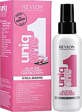 Düfte, Parfümerie und Kosmetik 10in1 Aufbauender Haarspray mit Lotusduft - Uniqone All in one Hair Treatment Lotus Flower 10 Real Benefits