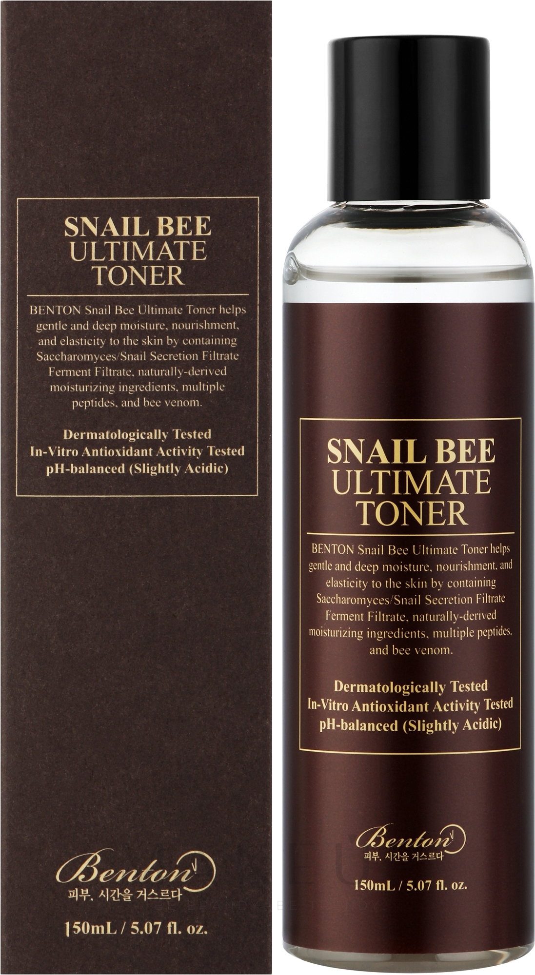 Toner mit fermentiertem Schneckenschleim und Bienengift - Benton Snail Bee Ultimate Toner — Bild 150 ml