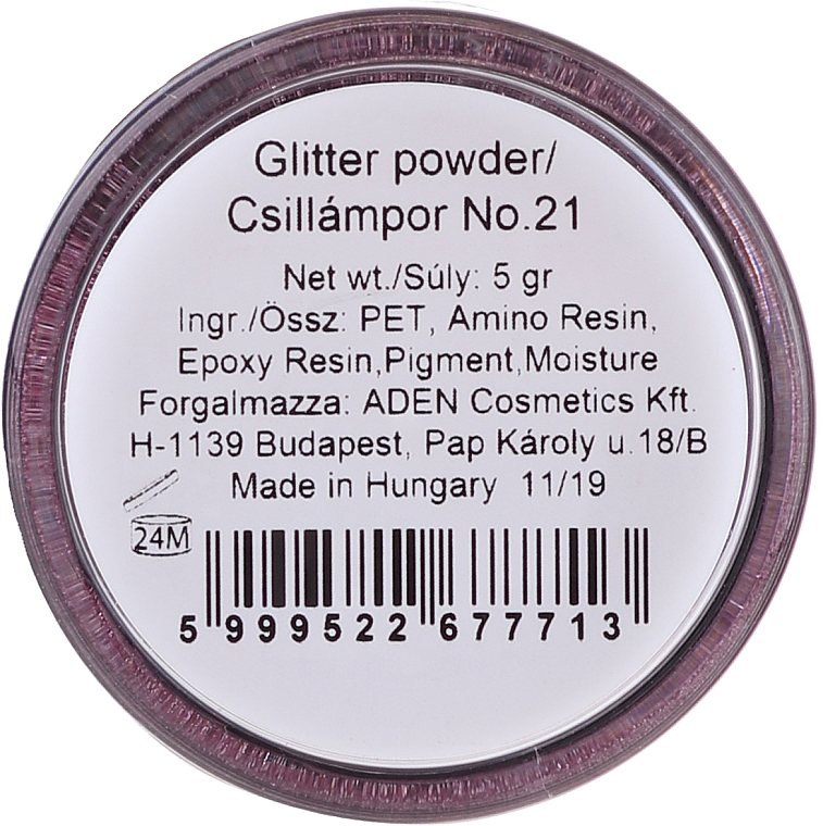 Glitterpuder für Gesicht - Aden Cosmetics Glitter Powder — Bild N2