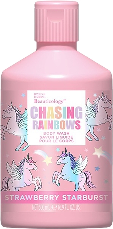 Duschgel - Baylis & Harding Beauticology Chasing Rainbows Strawberry Starburst Body Wash — Bild N1