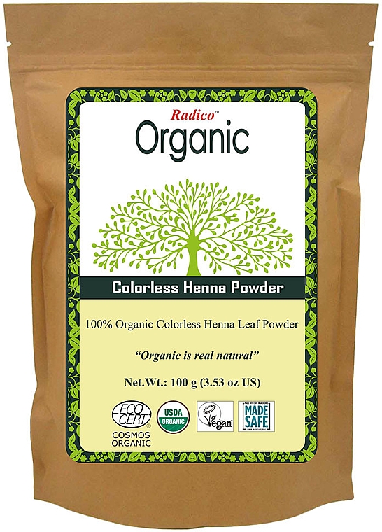 Farbloses Henna für Haare - Radico Organic Colorless Henna Powder — Bild N1