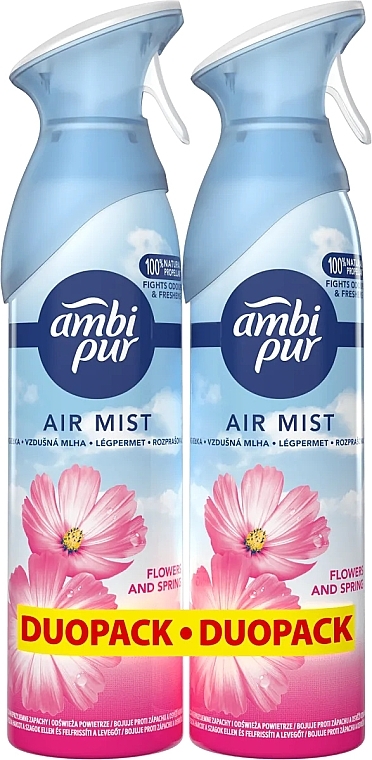 Set Air Mist - Ambi Pur Flowers And Spring (Lufterfrischer 2x185ml) — Bild N1